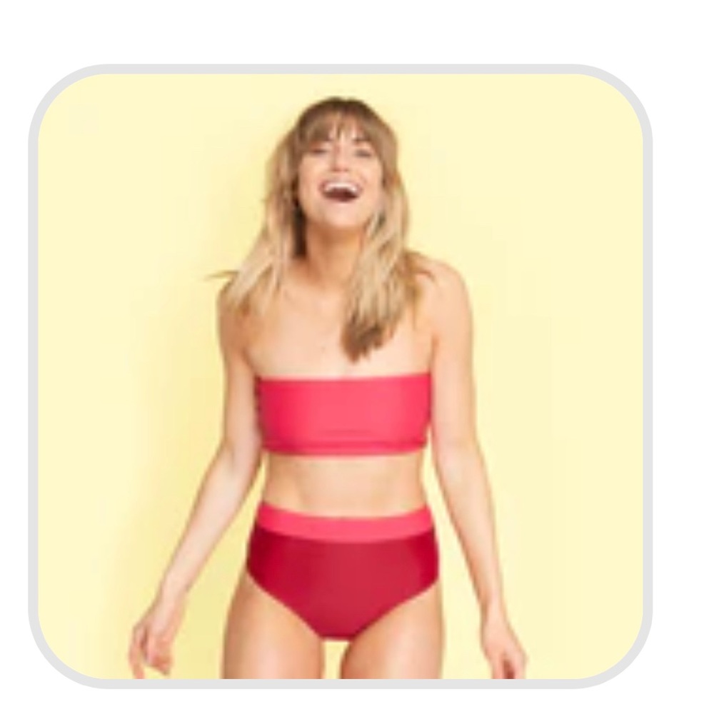 Summersalt Topsail Bikini Top and Bottom - Dragonfruit
